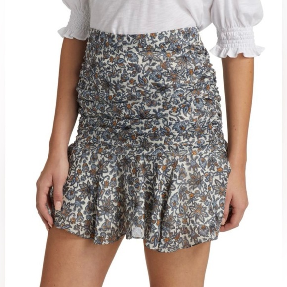 Veronica Beard Tara Ruched Silk Skirt Size 2 NWT - Picture 2 of 12